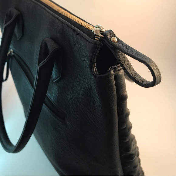 Poverty Flats Vegan Leather Bumpy Shoulder Bag - Picture 6 of 10